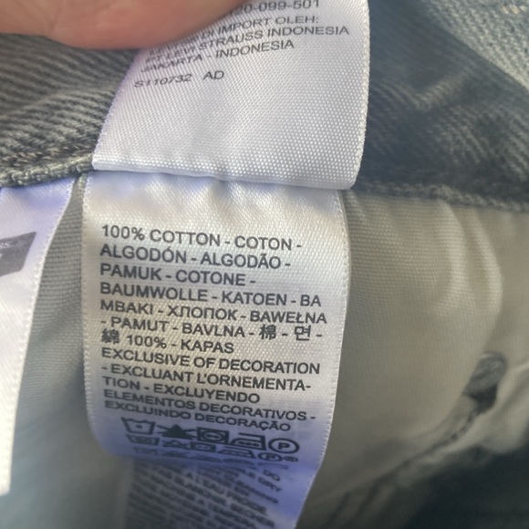 Levi’s distressed high rise 501 jean cotton denim short cutoff size 30 - Picture 16 of 17